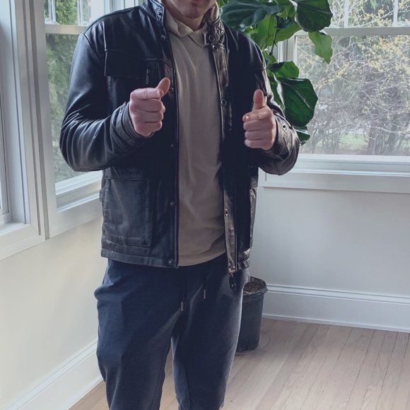 Leather Bomber Jacket - Picture 1 of 6